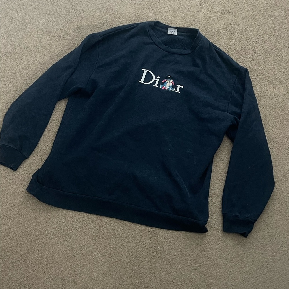 Vintage Men's Navy Crewneck Sweater